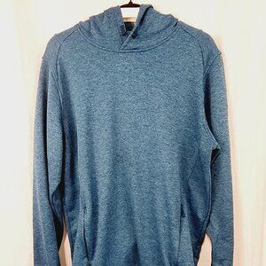 Under Armour Popover blue and black heather Hoodie, size XLarge.